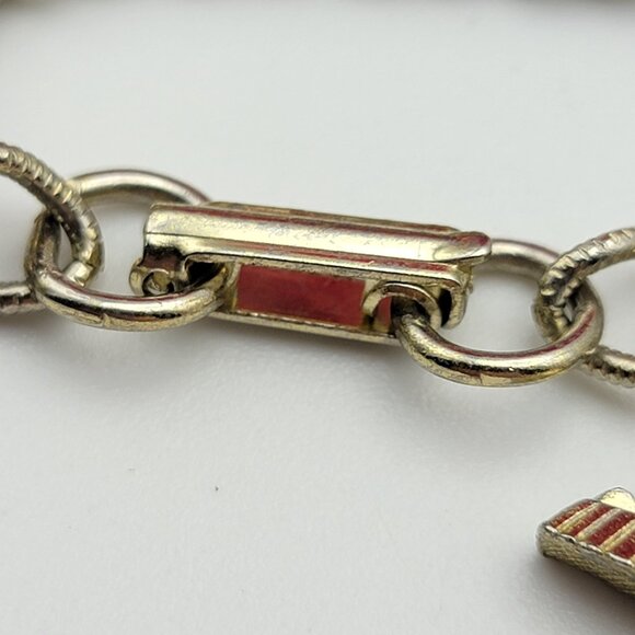 Vintage New Orleans Charm Bracelet Gold Tone 7" Fold Over Clasp - Picture 9 of 13